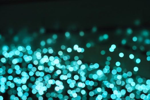 aqua abstract of blur and bokeh glow colorful interior and light night garden dark background
