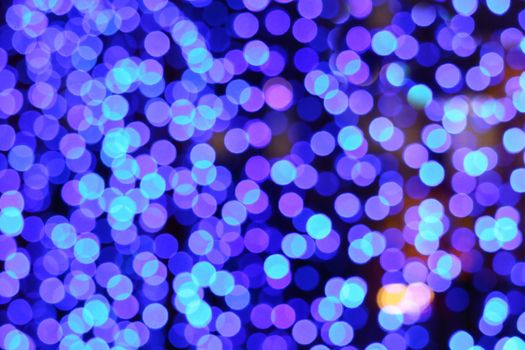 aqua blue abstract of blur and bokeh glow colorful interior and light night garden