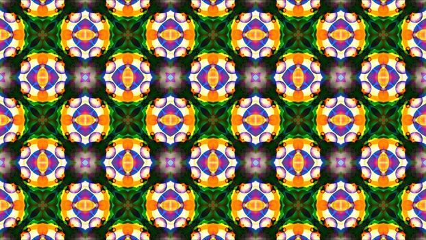 flower dark pink color and emerald dragonfly crystal head and twin bubbles kaleidoscope reflection texture pattern background