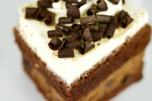 Chocolate Cake Closeup. Bakery Photo Collection.
