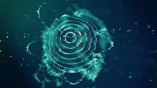 Futuristic Glitch background. Abstract pixel noise glitch error video damage like Vhs glitch. Pattern for wallpaper design. Screen error effect. Abstract background.
