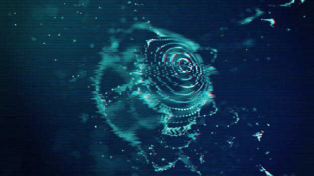 Futuristic Glitch background. Abstract pixel noise glitch error video damage like Vhs glitch. Pattern for wallpaper design. Screen error effect. Abstract background.