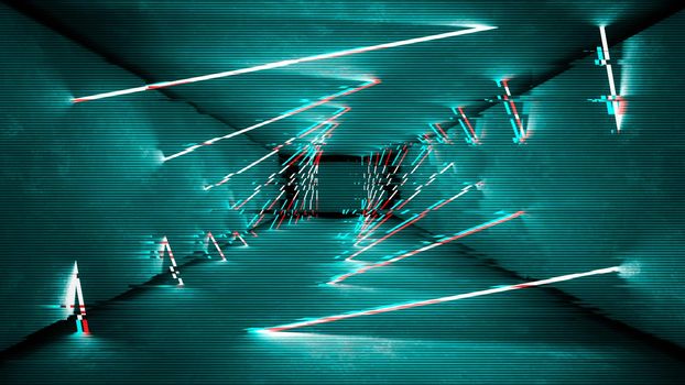 Glitch template, great design for data flow illustration.