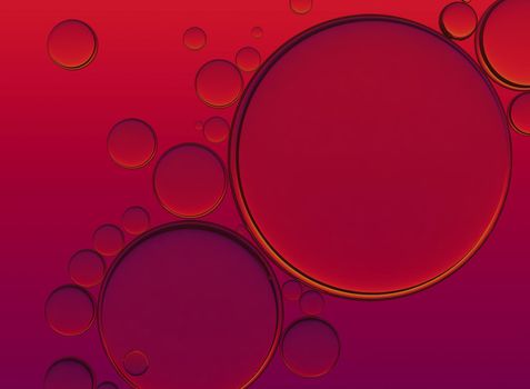 Oil Bubbles Isolated on White Background, Closeup Collagen Emulsion in Water. Illustration. Gold Serum