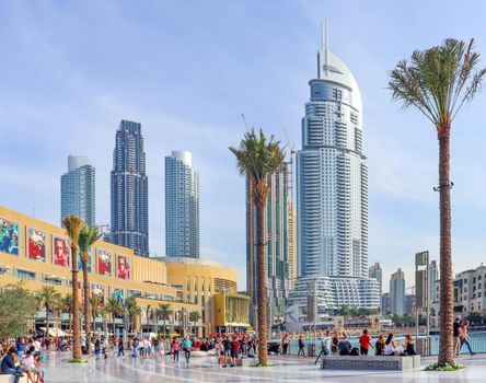 Skyline architecture. Night dubai skyline. City landscape. Dubai downtown cityscape. Modern city. Dubai skyline panoramic sunset view. Uae urban cityscape. United arab emirates.