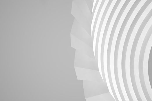 Abstract Architecture Background. Empty White Futuristic Room. 3d Render