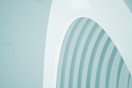 Abstract Architecture Background. Empty White Futuristic Room. 3d Render