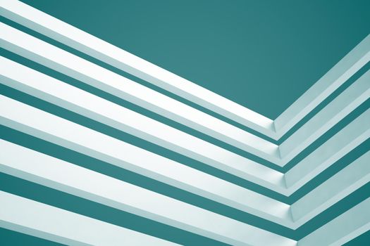 3d White Modern Building Concept