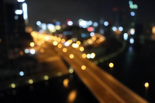 City lights blurred blur bokeh. City blur bokeh background.