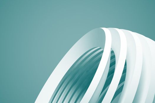 Abstract Architecture Background. Empty White Futuristic Room. 3d Render