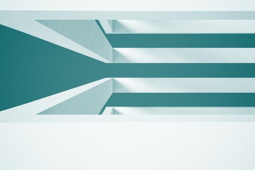 3d White Modern Building Concept