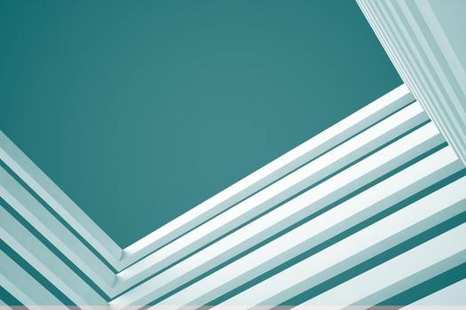 3d White Modern Building Concept
