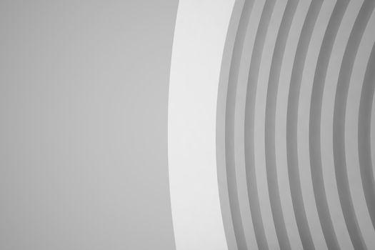 Abstract Architecture Background. Empty White Futuristic Room. 3d Render