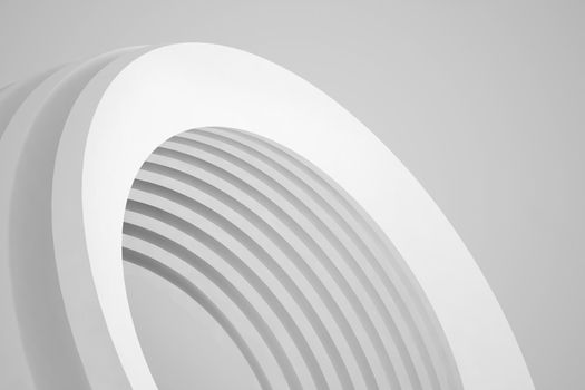 Abstract Architecture Background. Empty White Futuristic Room. 3d Render