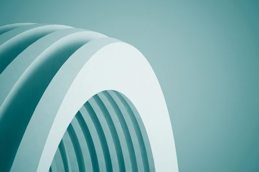 Abstract Architecture Background. Empty White Futuristic Room. 3d Render