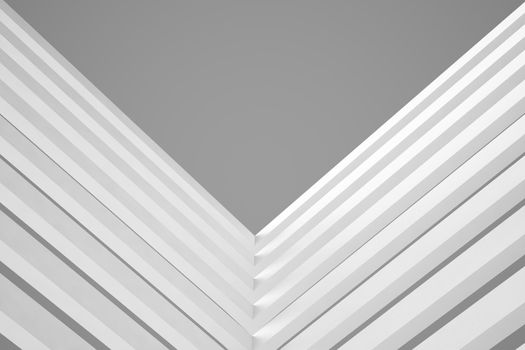 Abstract Architecture Background. Empty White Futuristic Room. 3d Render