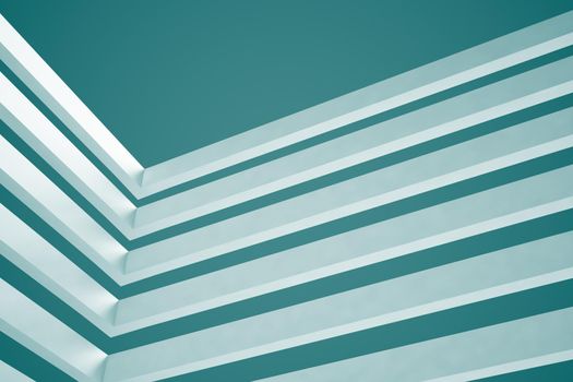 3d White Modern Building Concept