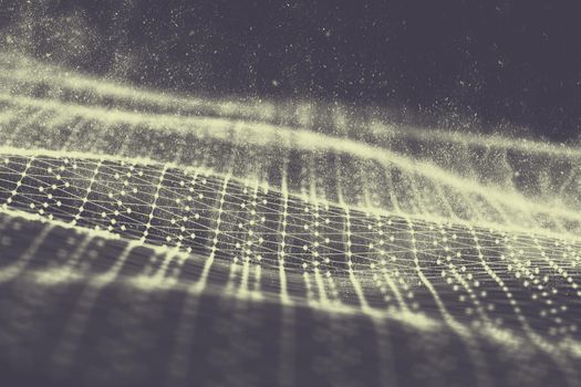 Black hexagonal background. 3d illustration. Dark Background . Honeycomb Hexagon black