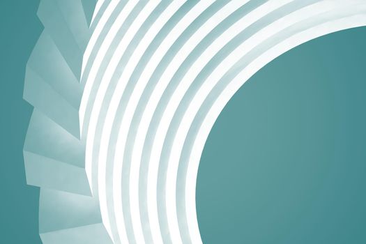 Abstract Architecture Background. Empty White Futuristic Room. 3d Render