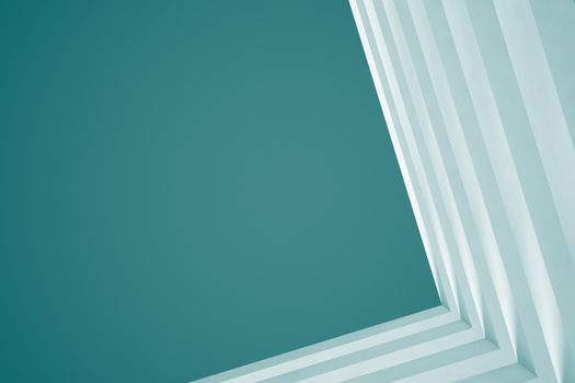 Abstract Architecture Background. Empty White Futuristic Room. 3d Render
