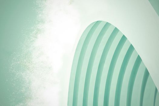 Abstract Architecture Background. Empty White Futuristic Room. 3d Render