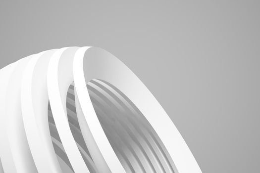 Abstract Architecture Background. Empty White Futuristic Room. 3d Render