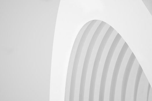 Abstract Architecture Background. Empty White Futuristic Room. 3d Render