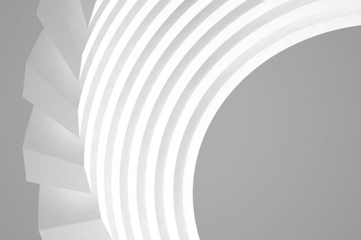 Abstract Architecture Background. Empty White Futuristic Room. 3d Render