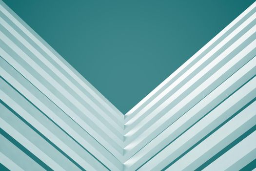 3d White Modern Building Concept