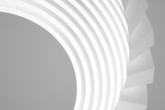 Abstract Architecture Background. Empty White Futuristic Room. 3d Render