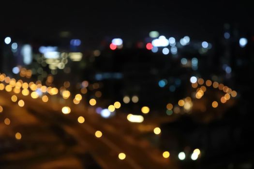 City lights blurred blur bokeh. City blur bokeh background.