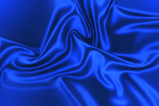 Blue silk velvet satin fabric cloth background.