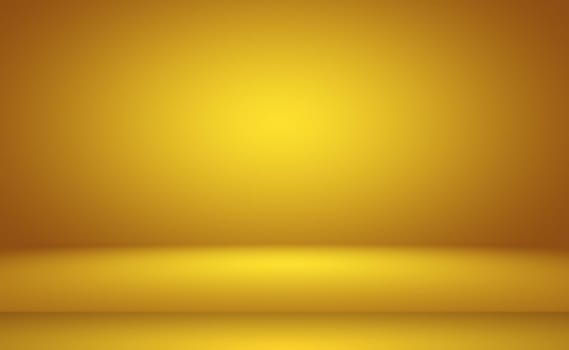 Abstract Luxury Gold yellow gradient studio wall, well use as background,layout,banner and product presentation