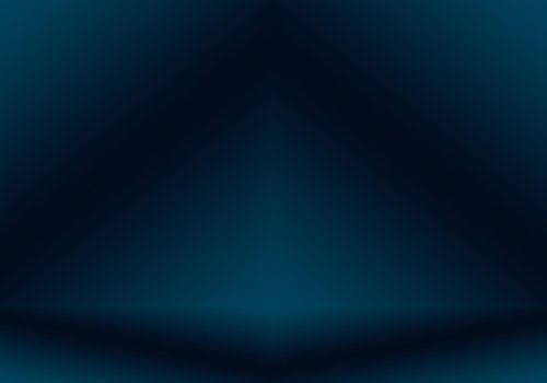 Gradient Blue abstract background. Smooth Dark blue with Black vignette Studio.