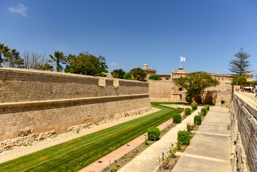 The city M'dine on the island of malta with his historical buildings
