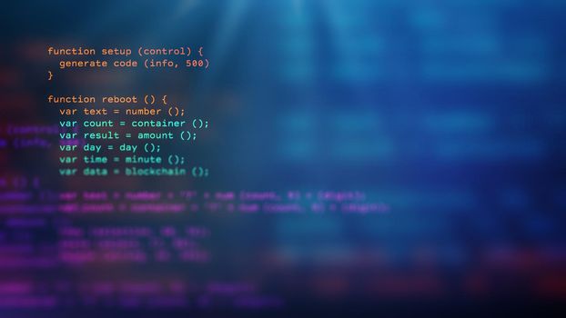 Abstract programming illustration. Cloud technology data security concept. Binary code internet technology.