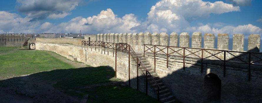 24.04.2021. Bilhorod-Dnistrovskyi or Akkerman fortress, Odessa region, Ukraine, on a sunny spring morning