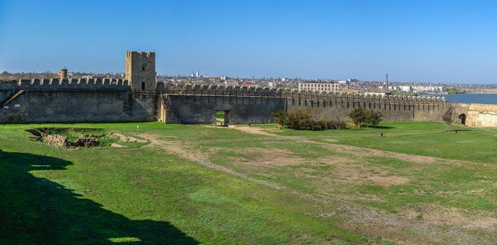 24.04.2021. Bilhorod-Dnistrovskyi or Akkerman fortress, Odessa region, Ukraine, on a sunny spring morning