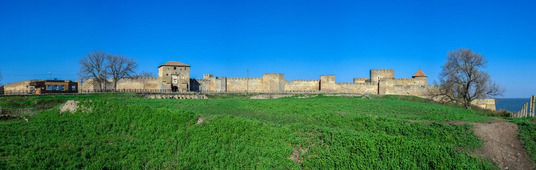 24.04.2021. Bilhorod-Dnistrovskyi or Akkerman fortress, Odessa region, Ukraine, on a sunny spring morning