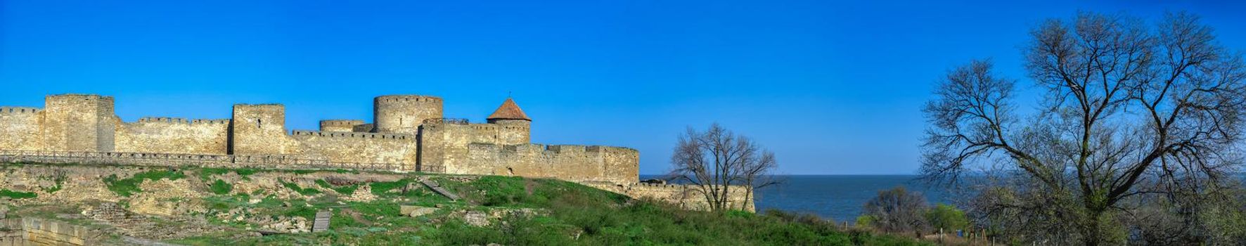 24.04.2021. Bilhorod-Dnistrovskyi or Akkerman fortress, Odessa region, Ukraine, on a sunny spring morning