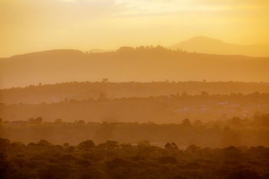 Sunset landscape in Pretoriuskop from Kruger National park, South Africa