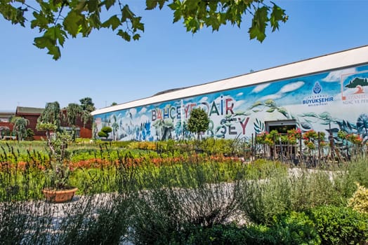 istanbul,july 11,2021.general view 
from istanbul metropolitan municipality garden market for customers.