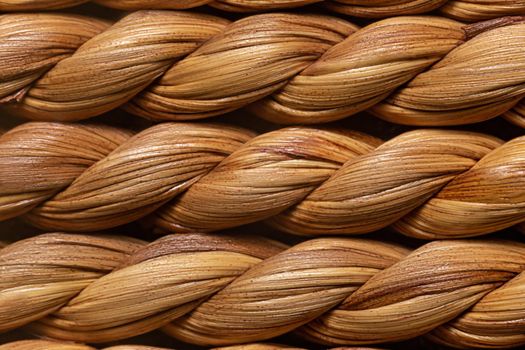 Rattan macro photo texture. Natural woven straw pattern