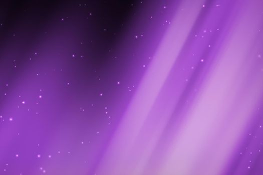 Abstract ultra violet or purple aurora, northern lights with the starry sky background, color of the year 2018