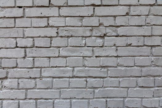 Gray brick wall. Photo background texture, close-up front view
